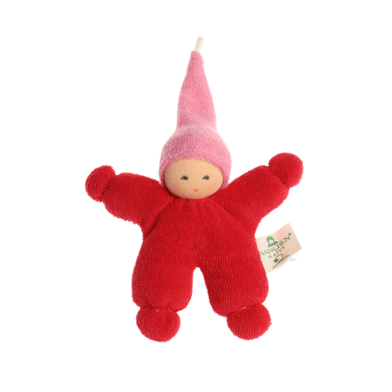 Nänchen Natur cuddly toy doll Wichtel - Rot