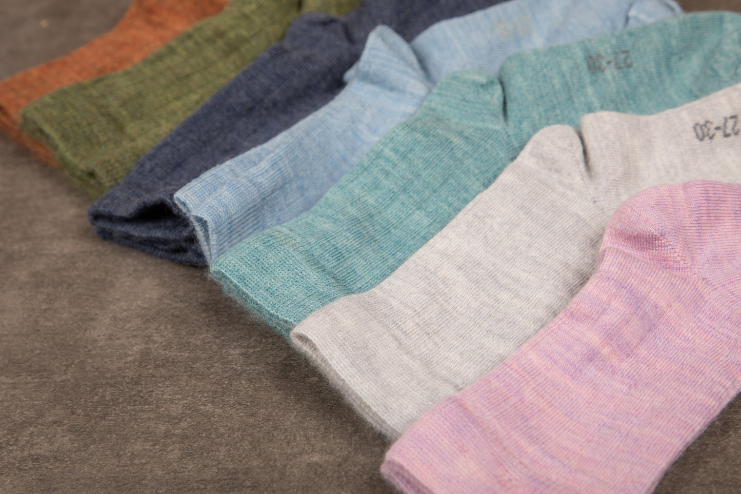 Joha thin wool rib socks - Lavender melange