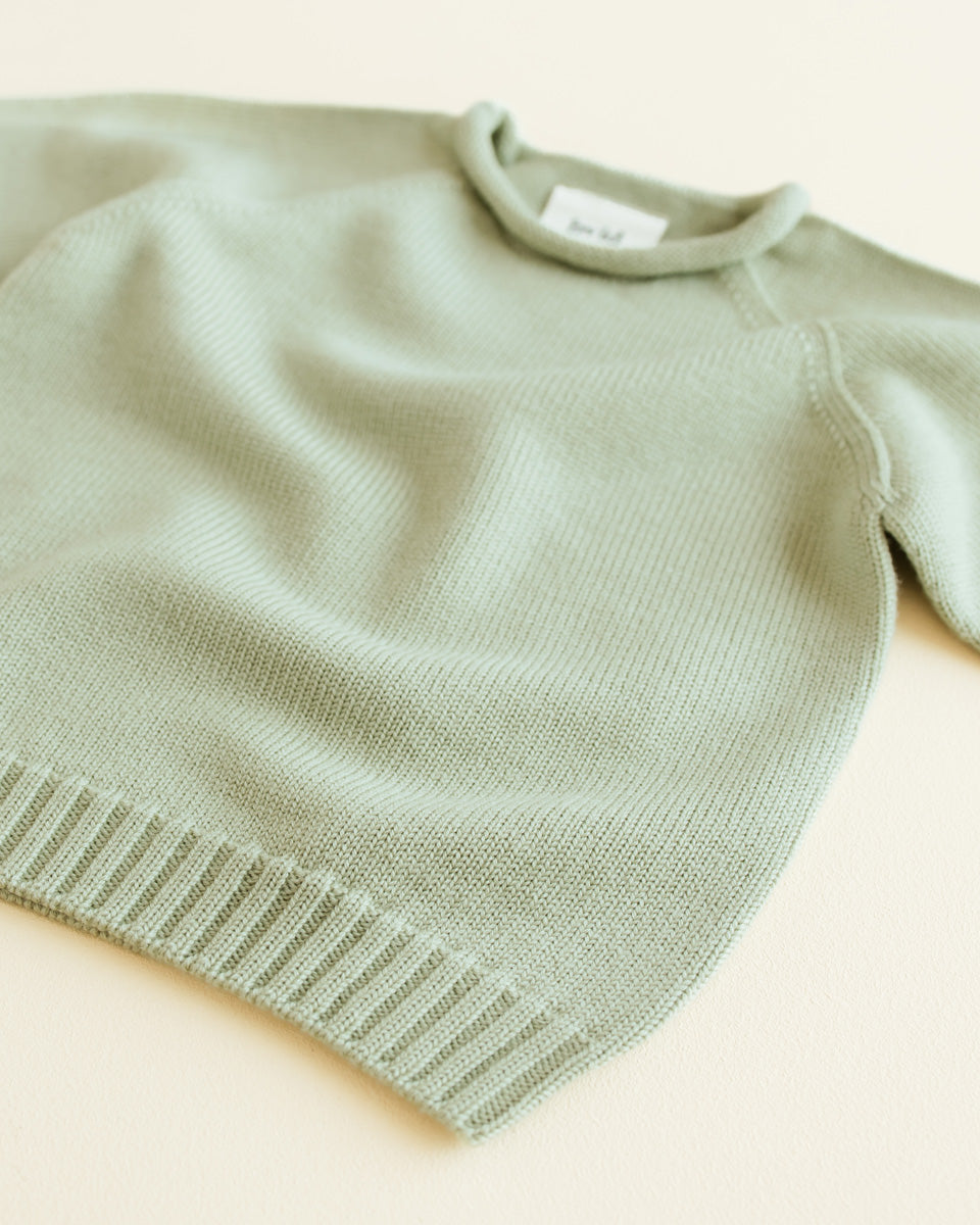 Hvid Pullover Georgette - Minze