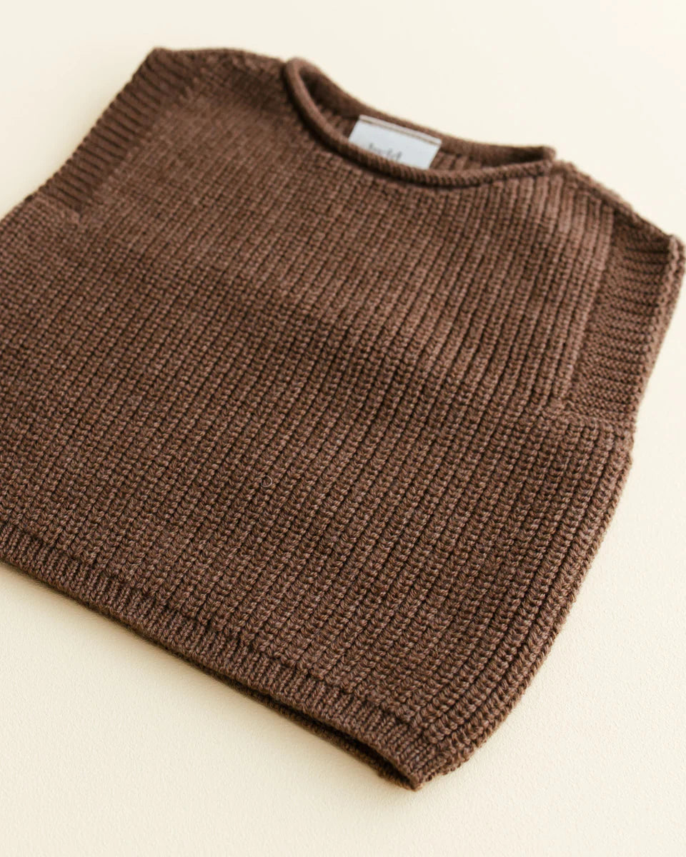 Weiße Weste Harvey Baby - Mokka