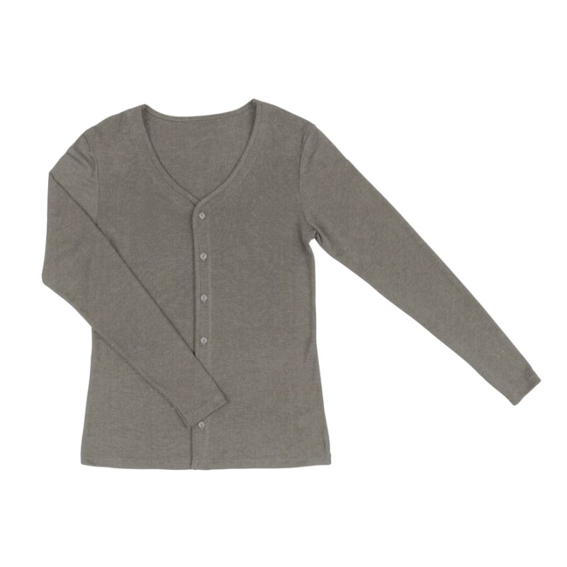 Joha wool/silk vest women - Sesame melange
