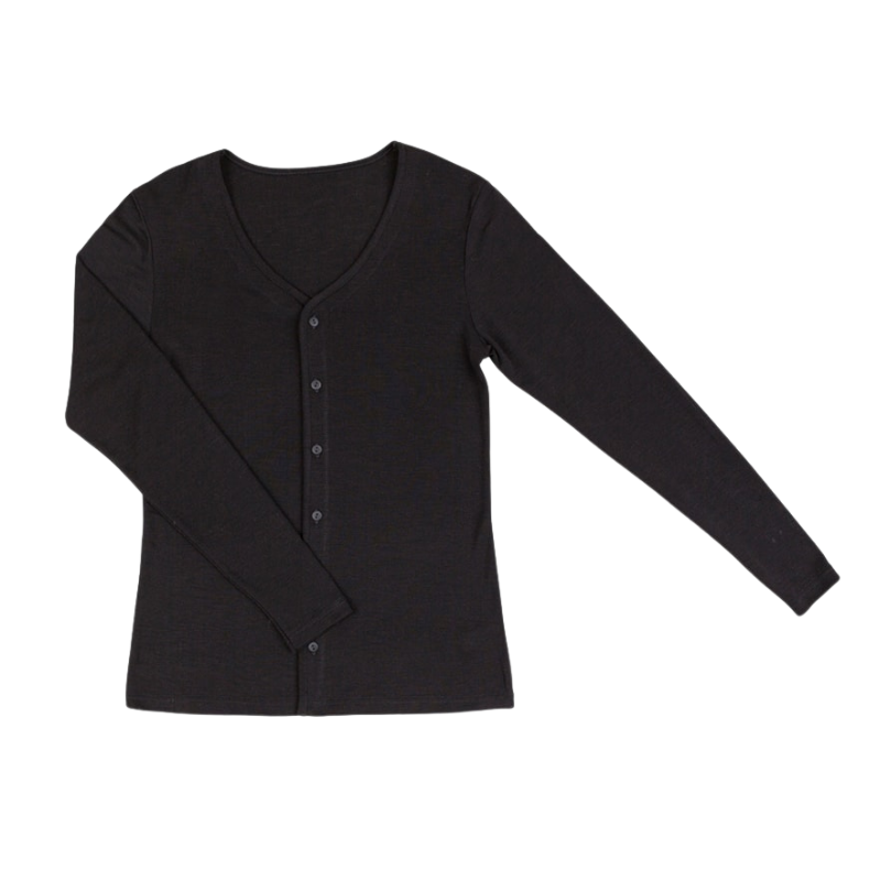 Joha wool/silk vest women - Black
