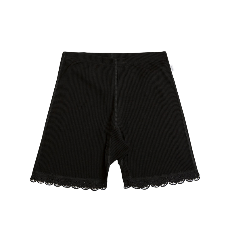 Joha Wolle/Seide Shorts Ripp Damen - Schwarz