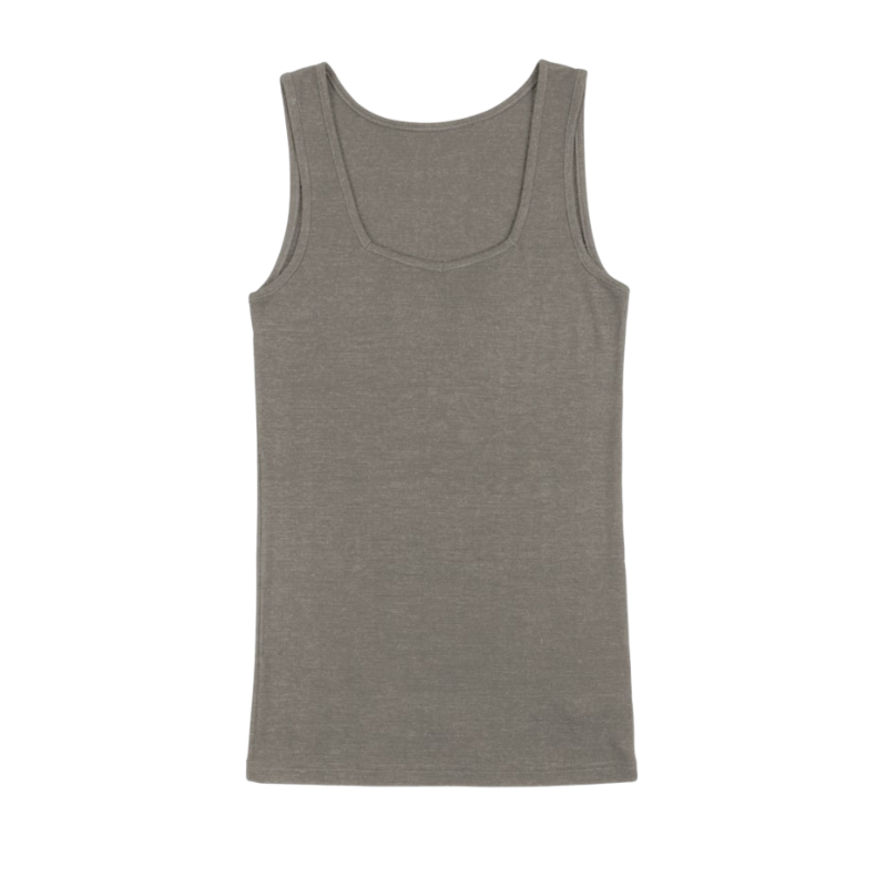 Joha wool/silk tank top women - Sesame melange
