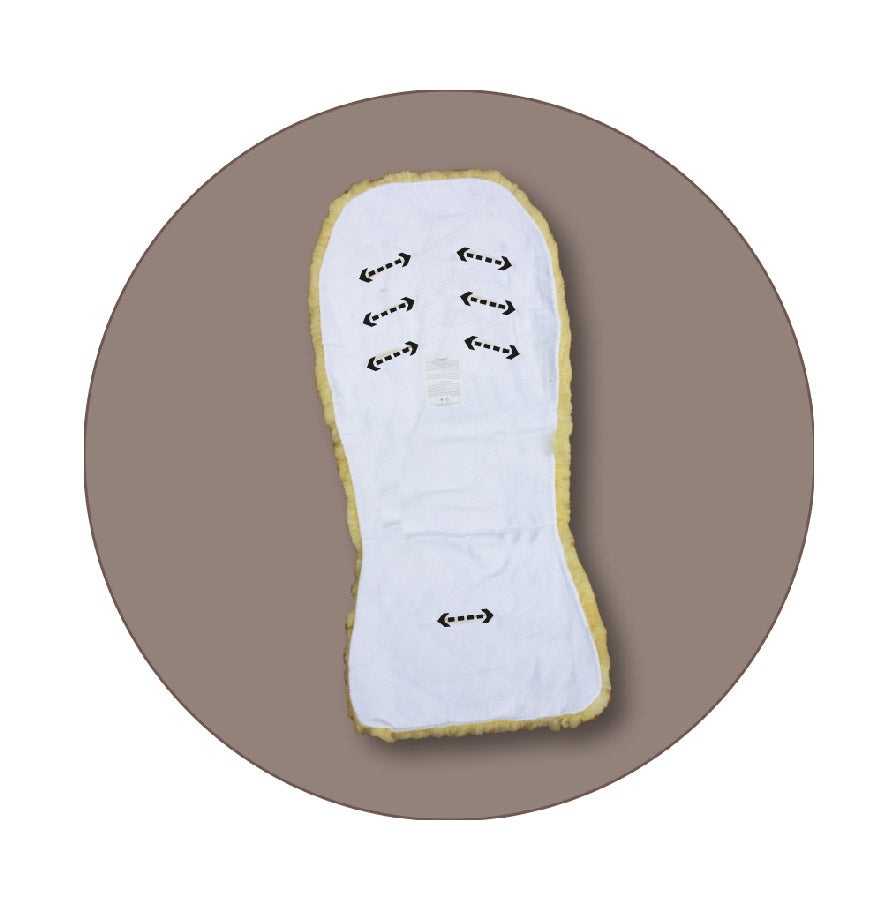 Heitmann Felle Buggy/Autositz Schaffell - Gold