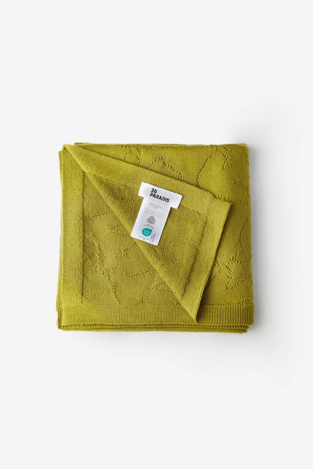 26 PARADIS Babydecke aus Merinowolle – Vogelmotiv