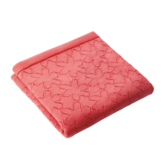 26 PARADIS Merinowolle Babydecke – Blumenmuster