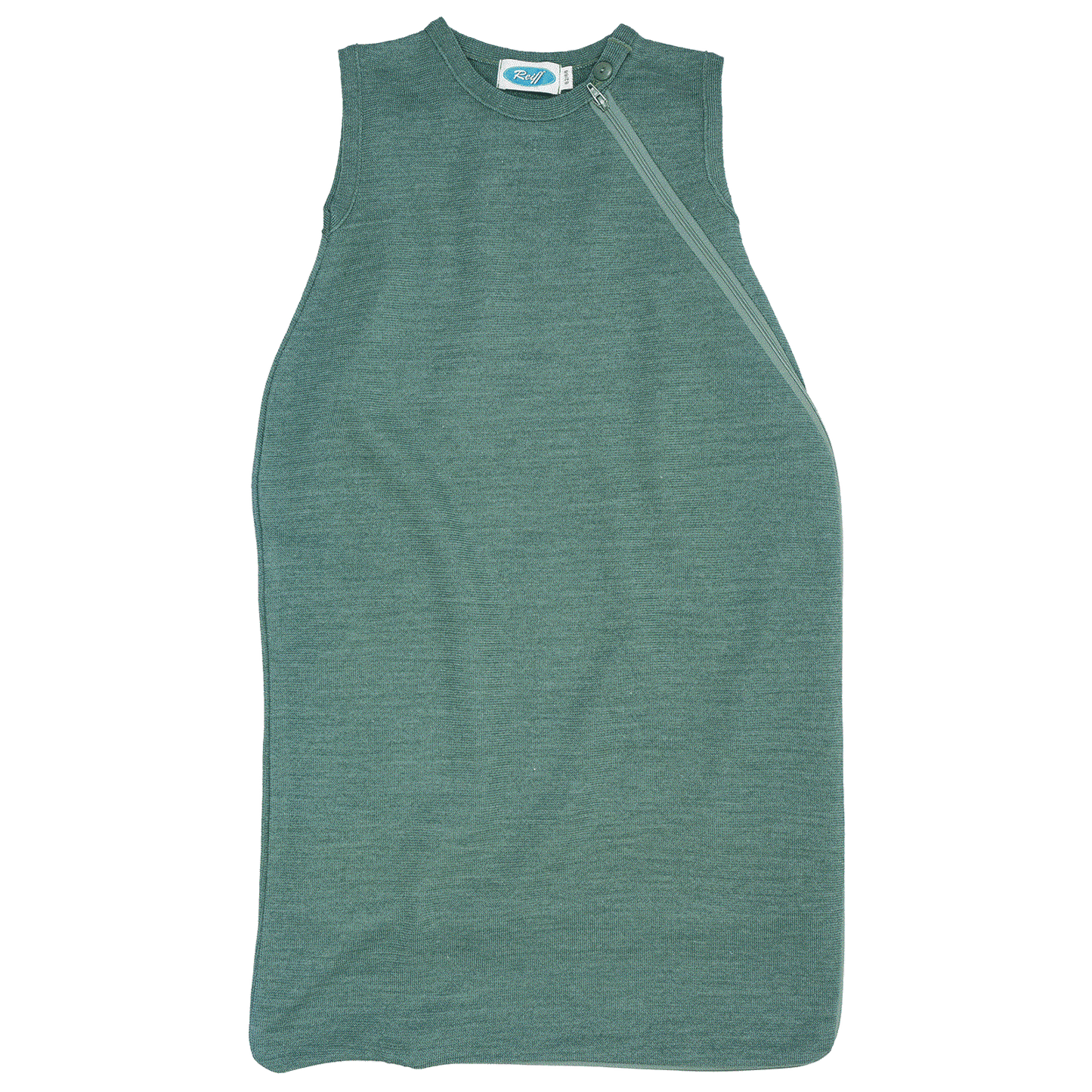 Reiff merino terry wol/zijde mouwloze slaapzak sage - de Wevershoek