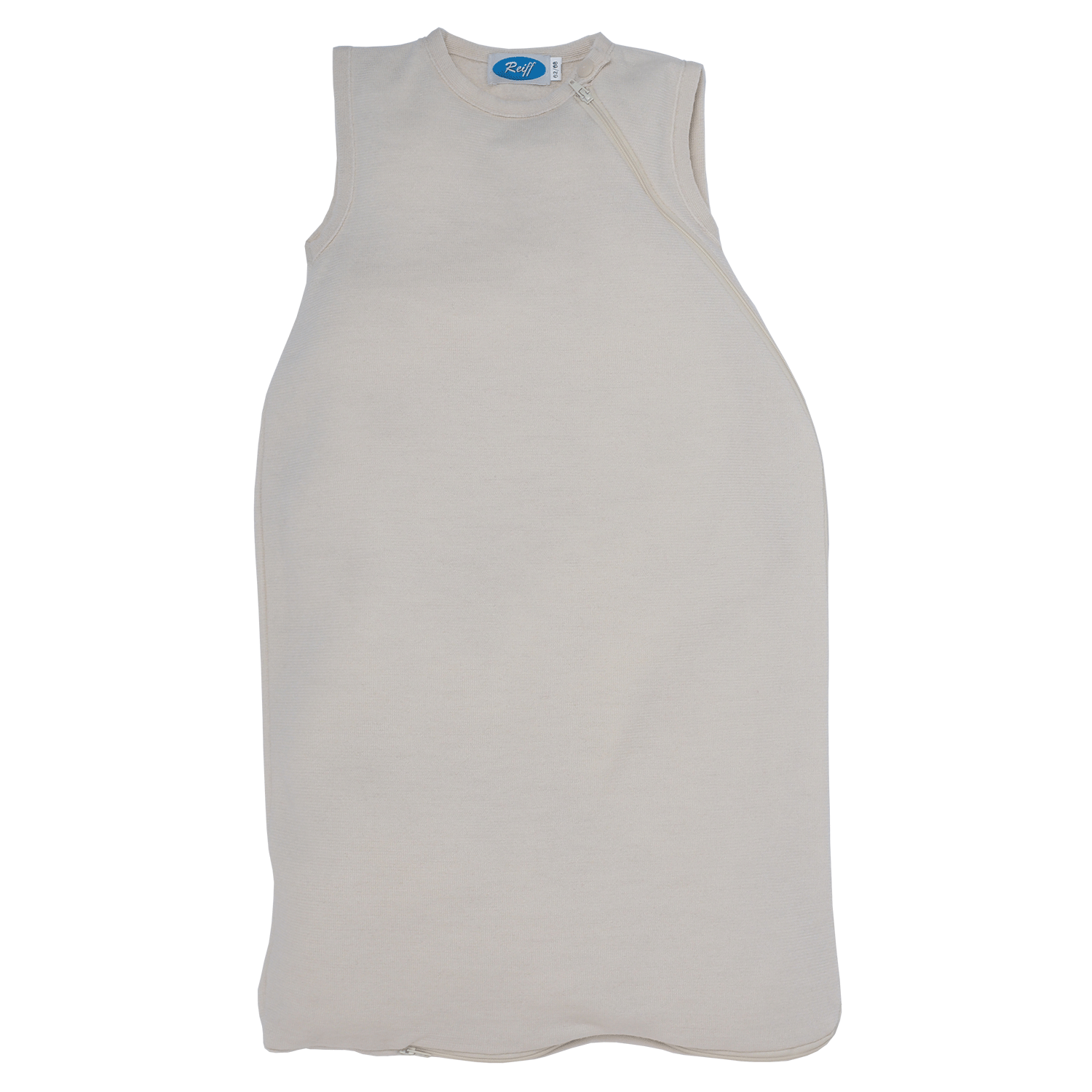 Reiff merino terry wol/zijde mouwloze slaapzak naturel - de Wevershoek