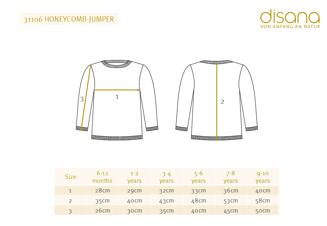 Disana Wabenpullover - Natur