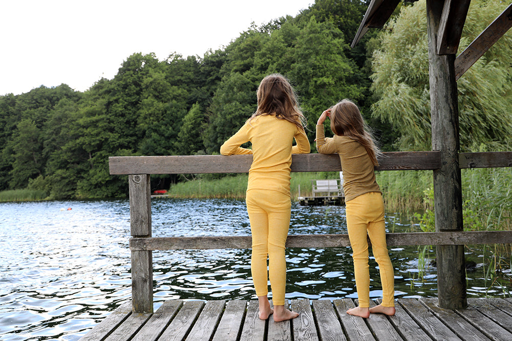 Cosilana Wolle/Seide/Baumwolle Longsleeve - Gelb