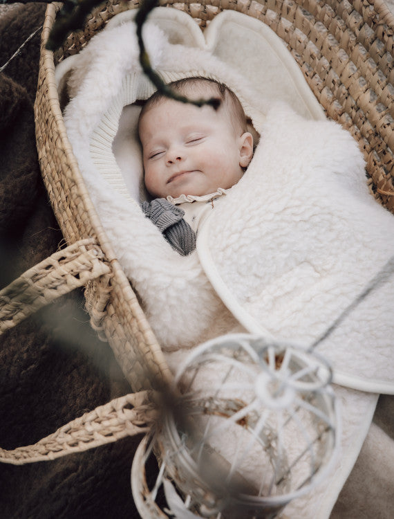 Alwero Woll-Wickeldecke Wingy Duo – Beige