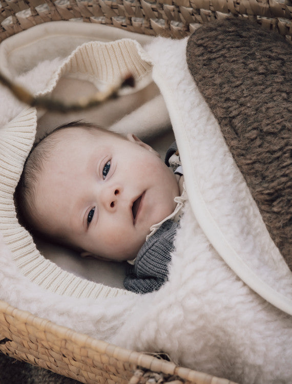 Alwero Woll-Wickeldecke Wingy Duo – Beige