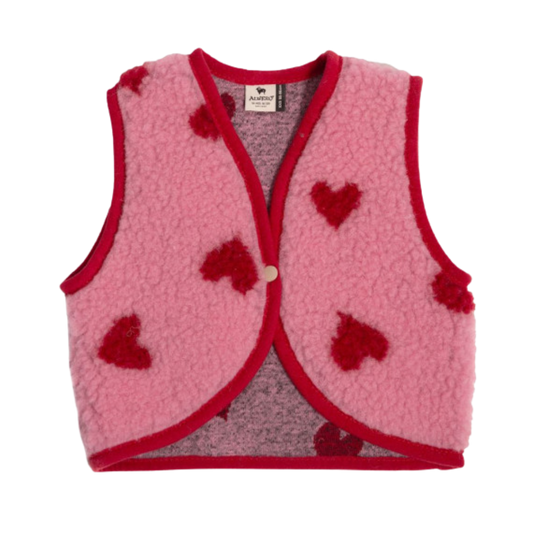 Alwero X Salty baby vest Lulu - Bubble Gum Hearts