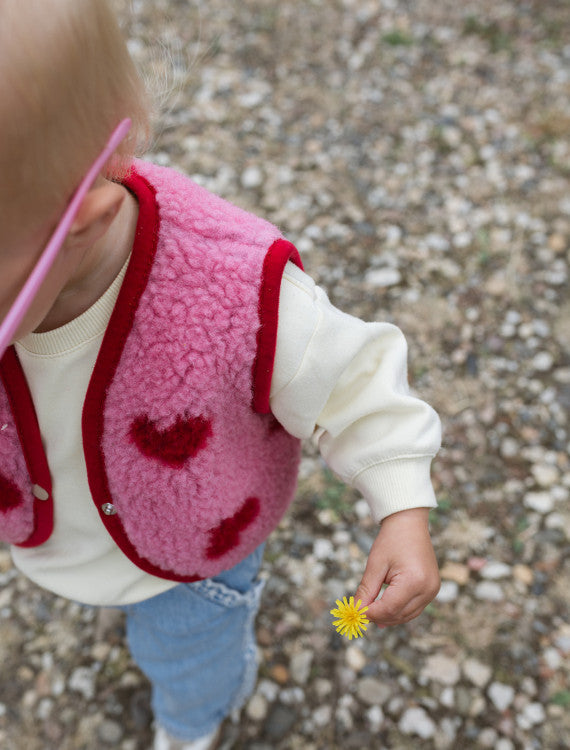 Alwero X Salty baby vest Lulu - Bubble Gum Hearts