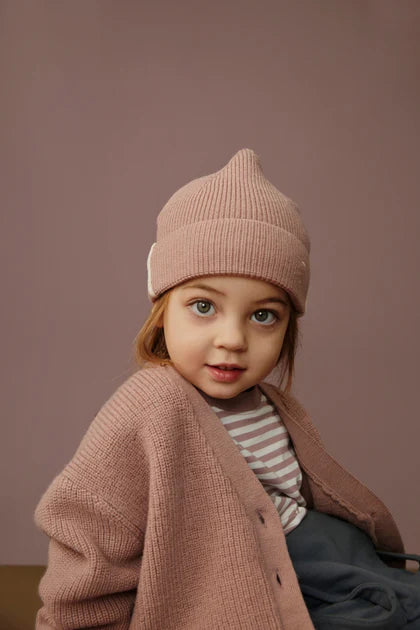 Gray Label Kinderweste aus gestrickter Wolle - Beere