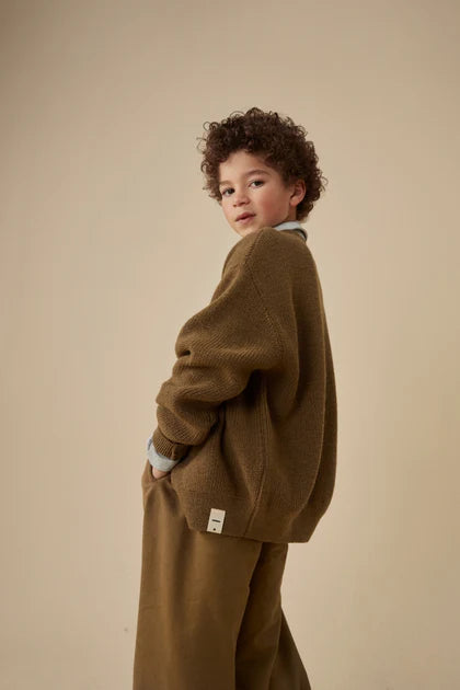 Gray Label Kinderweste aus gestrickter Wolle – Woody