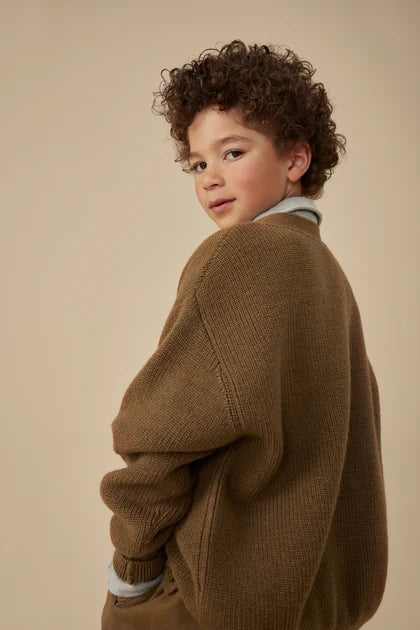 Gray Label Kinderweste aus gestrickter Wolle – Woody