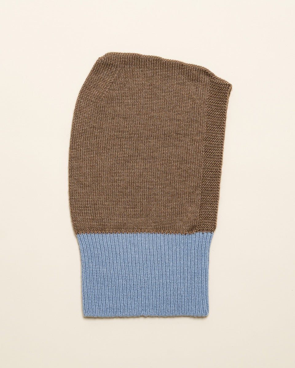 Hvid balaclava Eddy - Light Blue / Mocha