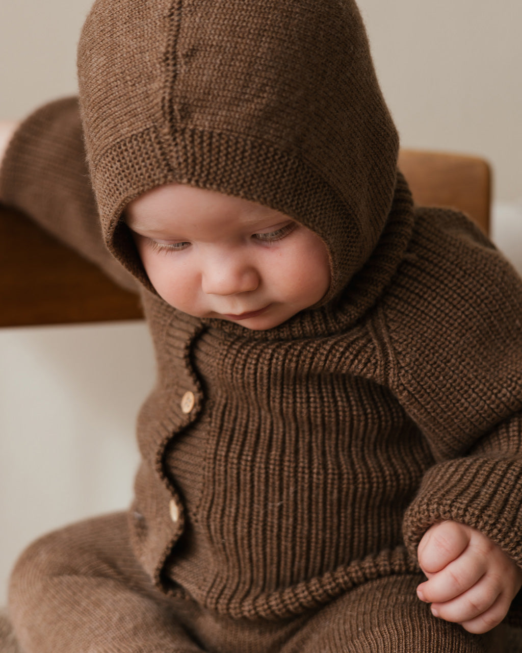 Weiße Sturmhaube Eddy - Mocha