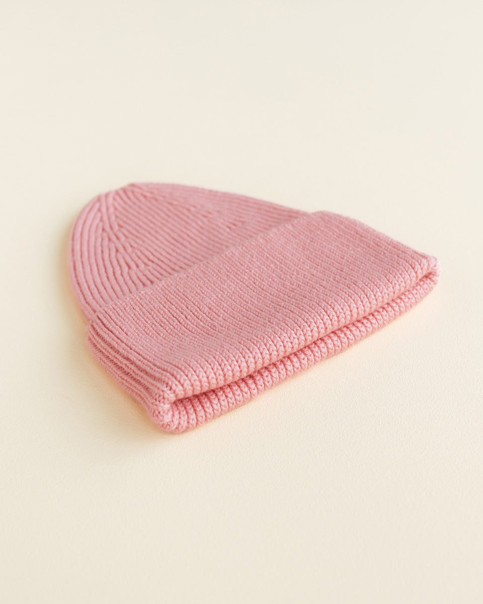 Hvid beanie Fonzie adult - Bubblegum