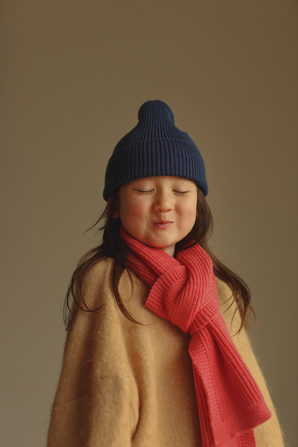 Hvid Mütze Fonzie Kinder - Blau