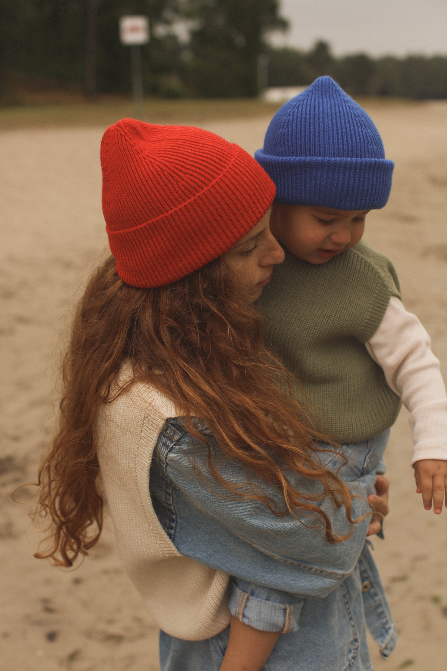 Hvid Mütze Fonzie Kinder - Kobaltblau