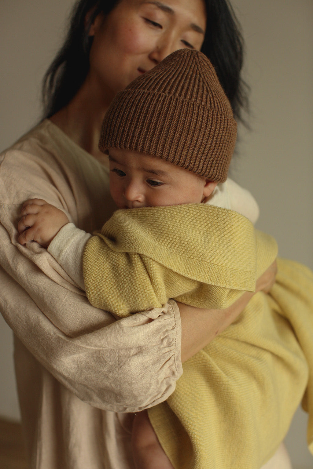 Hvid Mütze Fonzie Kinder - Mokka