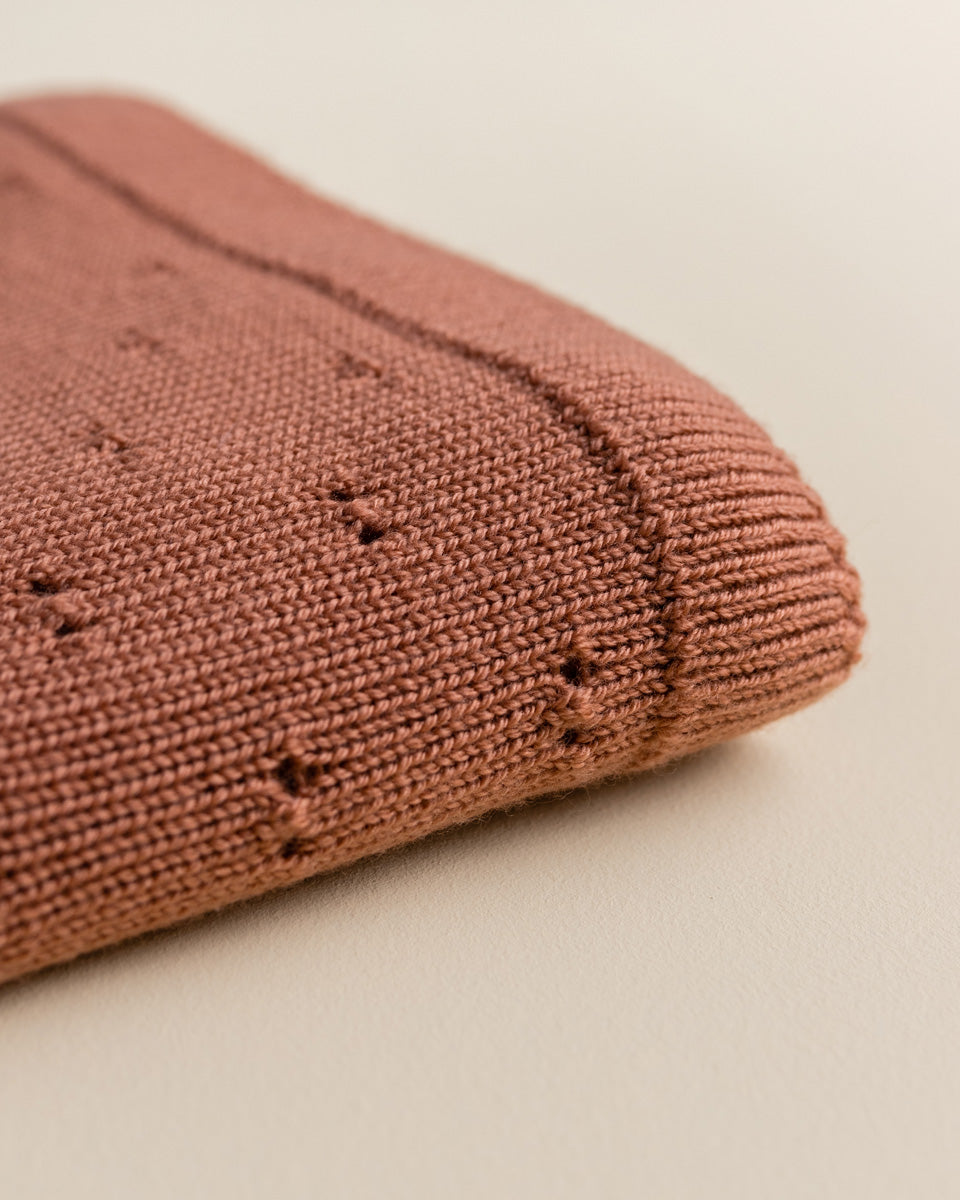 Hvid deken Bibi - Brick