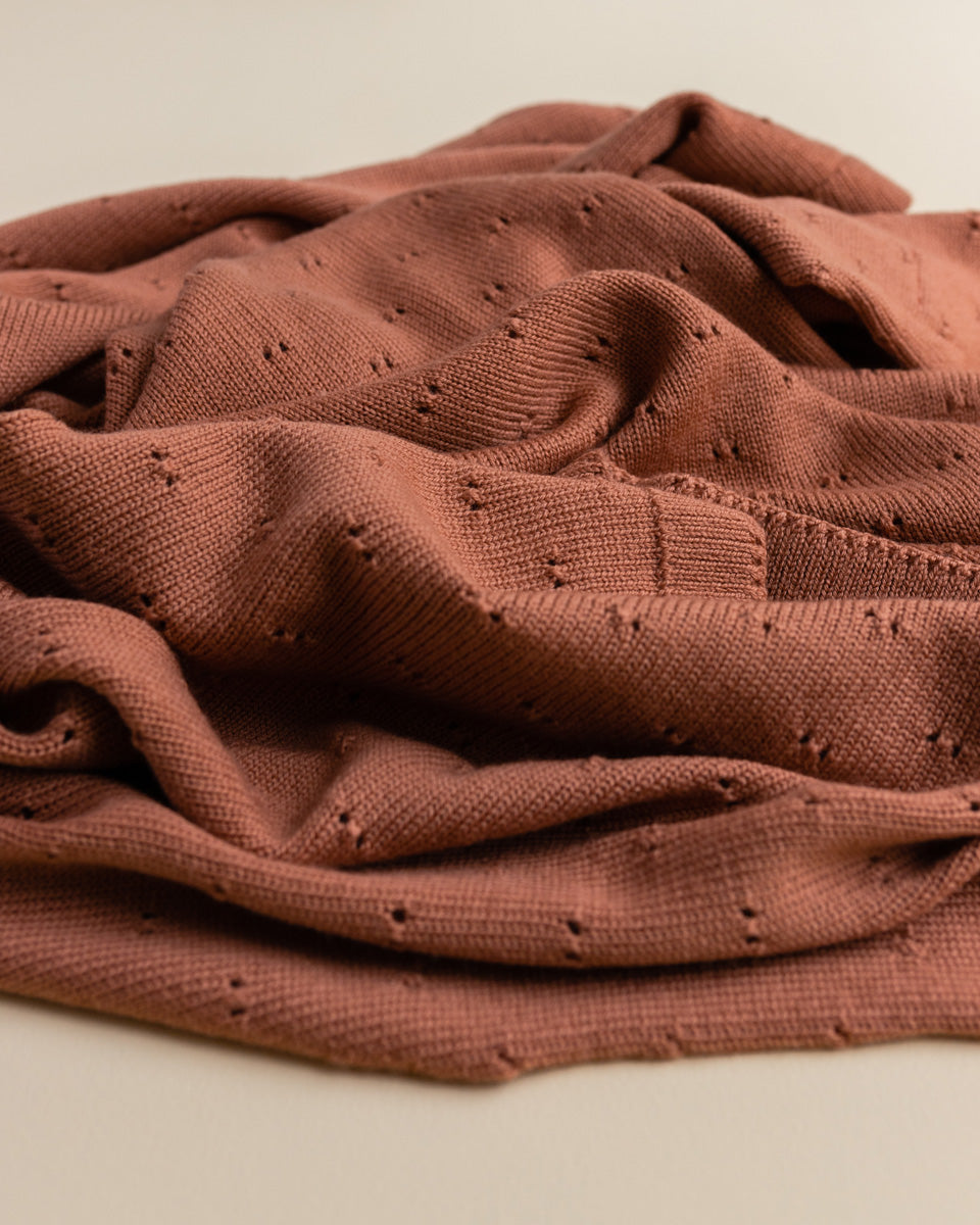 Hvid deken Bibi - Brick