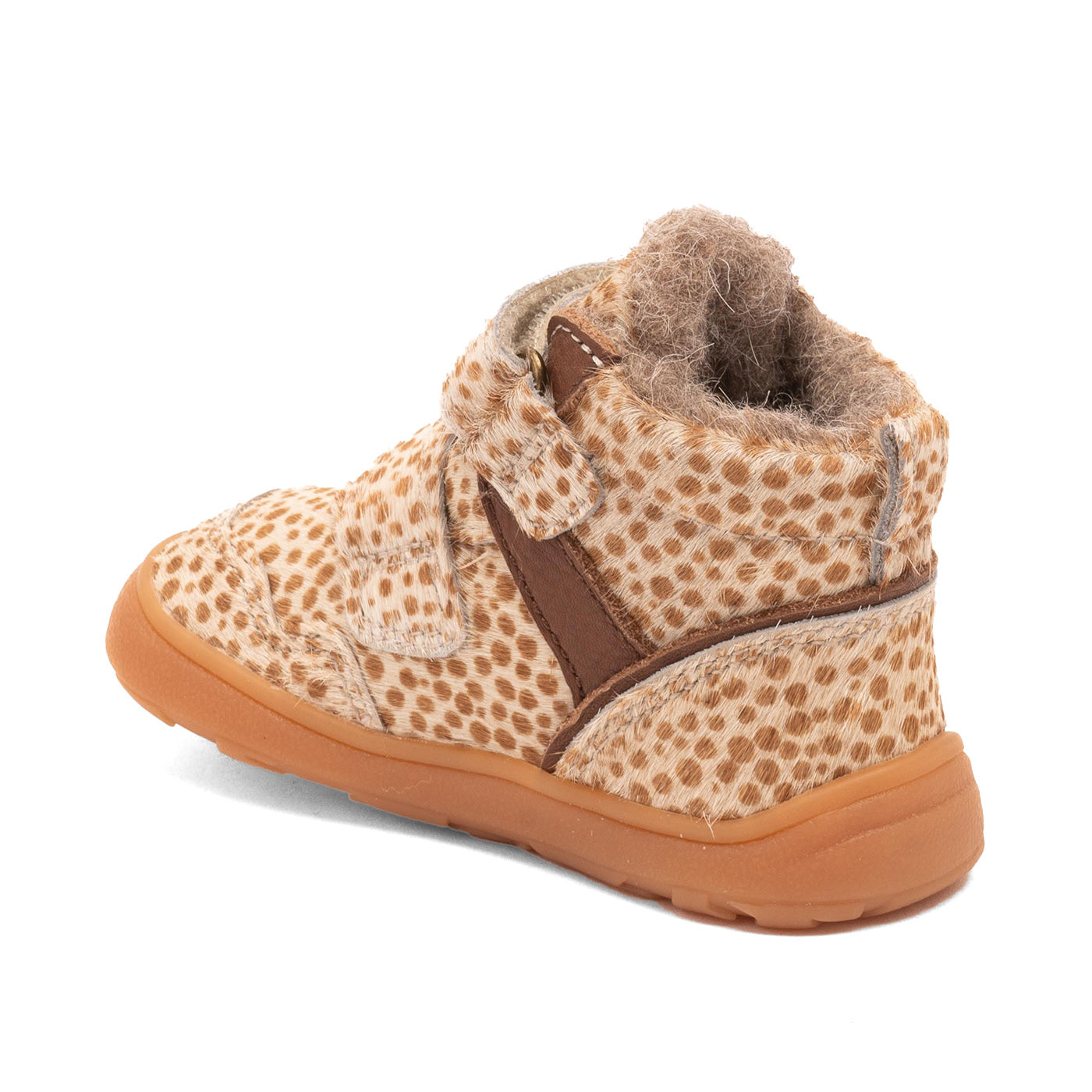 Bisgaard Becky TEX Barfußschuhe – Brown Dots | Wasserdichtes Leder & Wollfutter