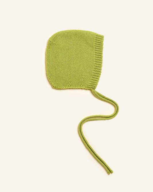 Hvid strikmutsje Dolly - Lime Pop