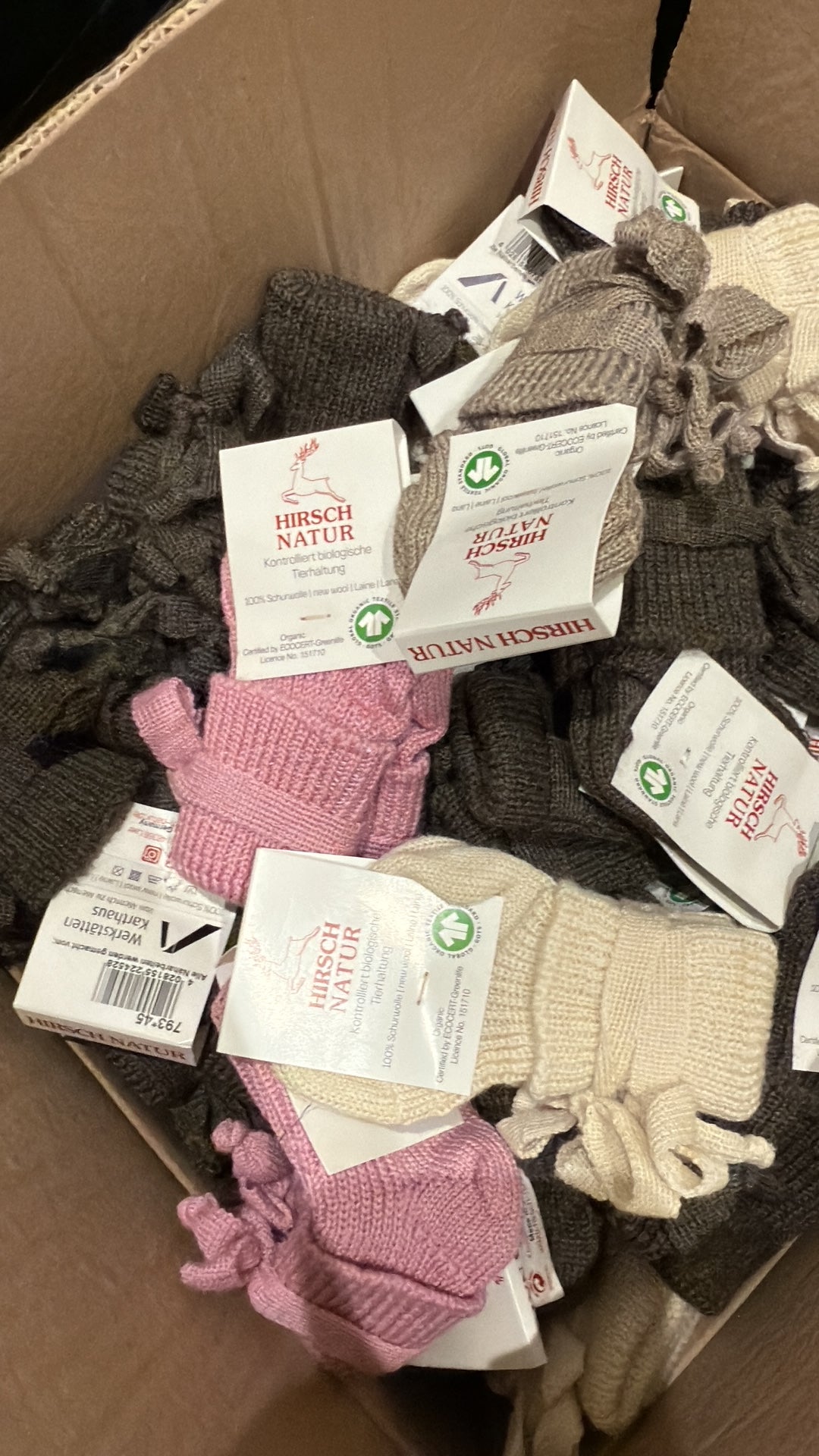 Hirsch Natur Schleifensocken - Rosa