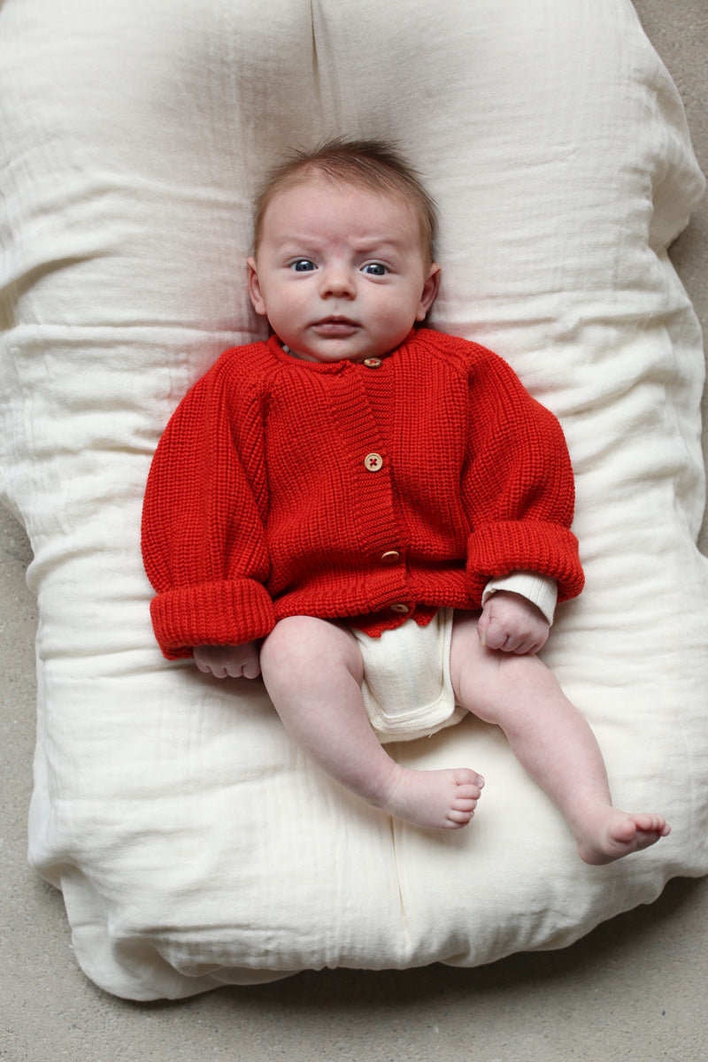 Hvid cardigan Inga - Red