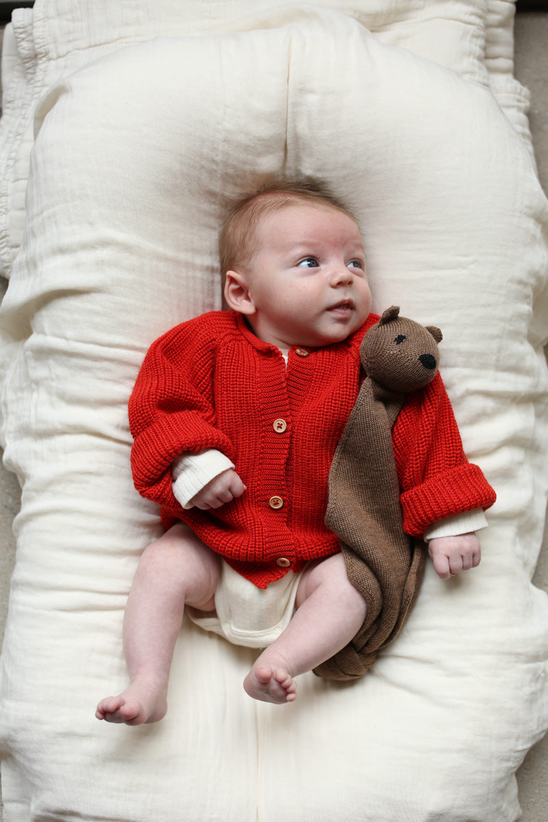 Hvid cardigan Inga - Red