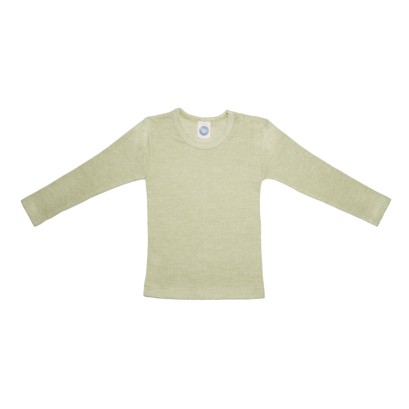 Cosilana Langarmshirt aus Wolle/Seide/Baumwolle - Grün