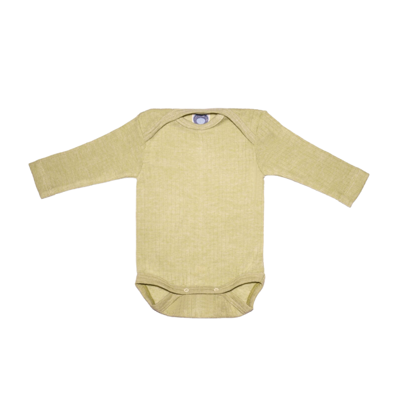 Cosilana Strampler aus Wolle/Seide/Baumwolle - Grün