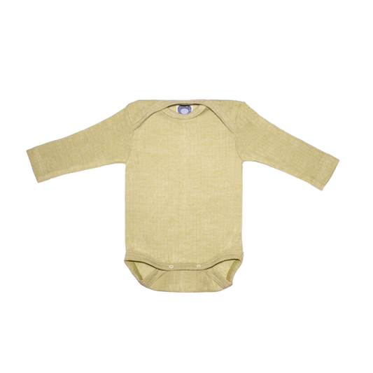 Cosilana Strampler aus Wolle/Seide/Baumwolle - Grün