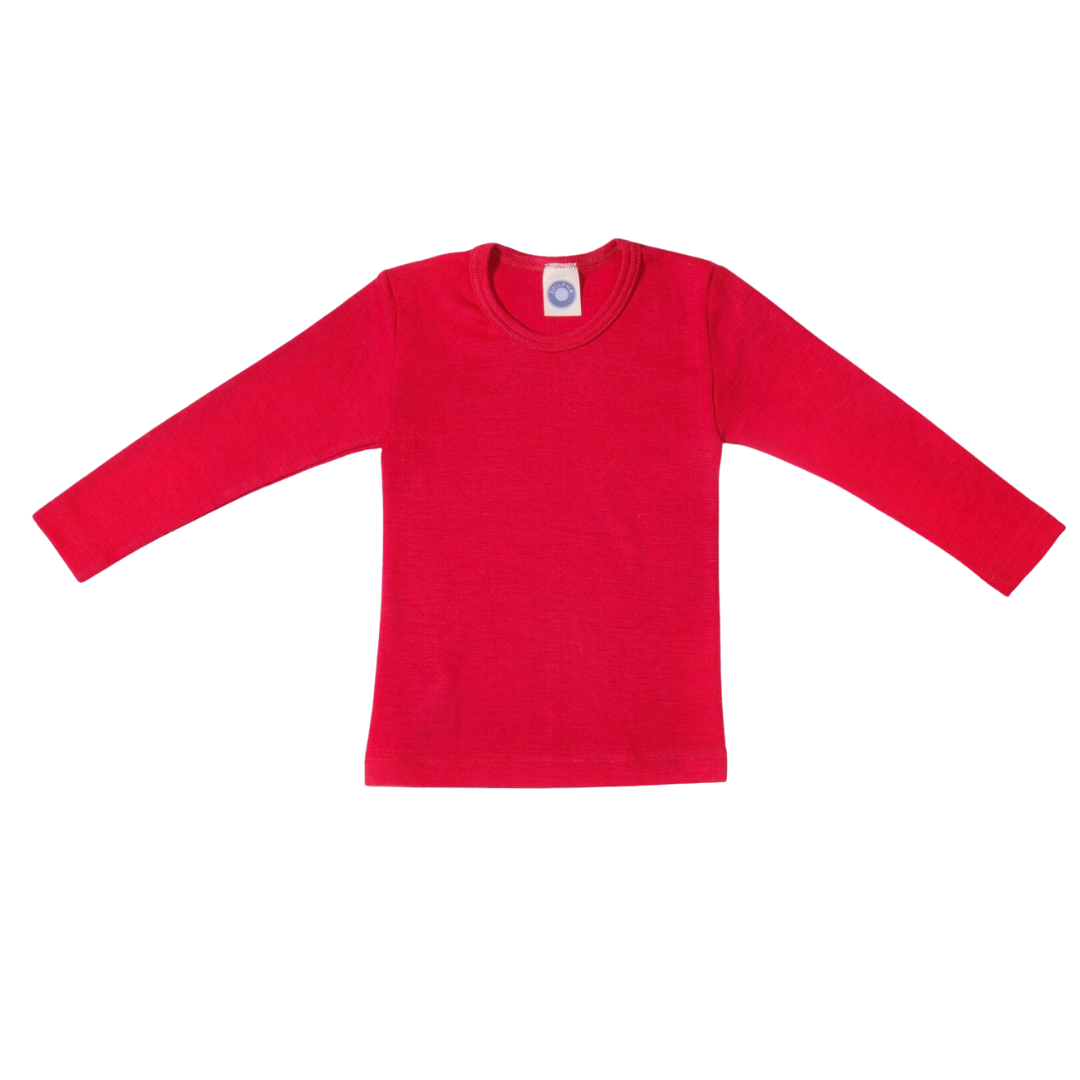 Cosilana wol/zijde longsleeve - Red