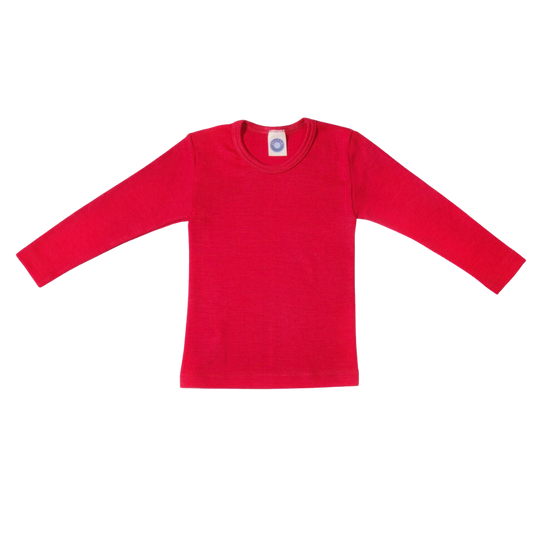 Cosilana wol/zijde longsleeve - Red