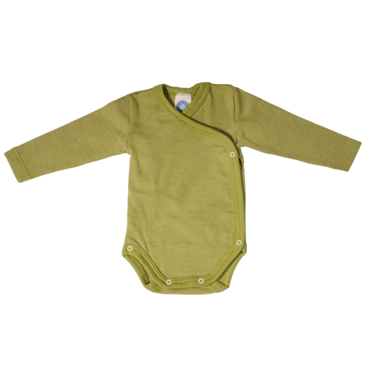 Cosilana wol/zijde wikkelromper – Green
