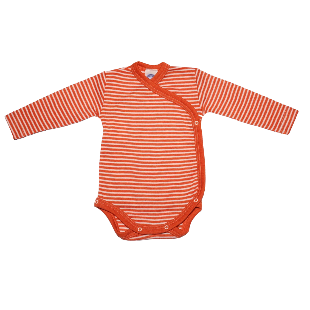 Cosilana wol/zijde wikkelromper – Saffron / Natural