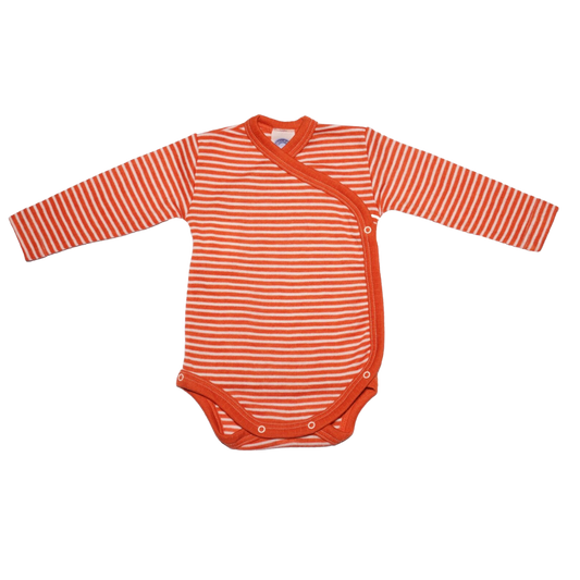 Cosilana wol/zijde wikkelromper – Saffron / Natural