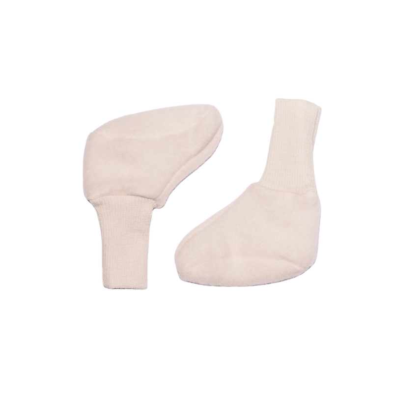 Engel Natur Wollfleece Babyschuhe – Natur