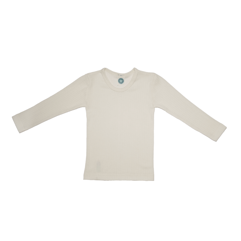 Cosilana Wolle/Seide/Baumwolle Langarmshirt - Natur