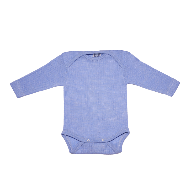 Cosilana Strampler aus Wolle/Seide/Baumwolle - Blau