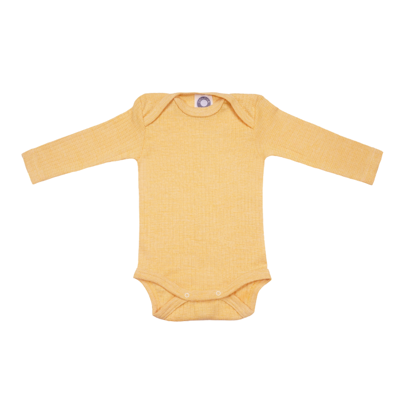 Cosilana Strampler aus Wolle/Seide/Baumwolle - Gelb