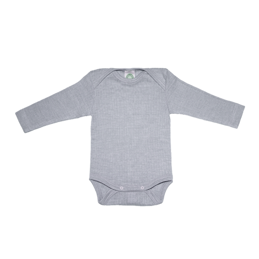 Cosilana Strampler aus Wolle/Seide/Baumwolle - Grau