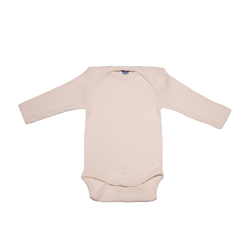 Cosilana Woll-Seide-Baumwoll-Strampler - Natur