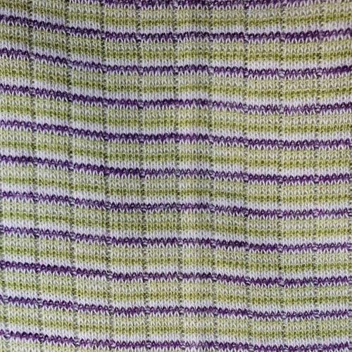 Cosilana wol/zijde/katoen romper - Green / Plum / Natural